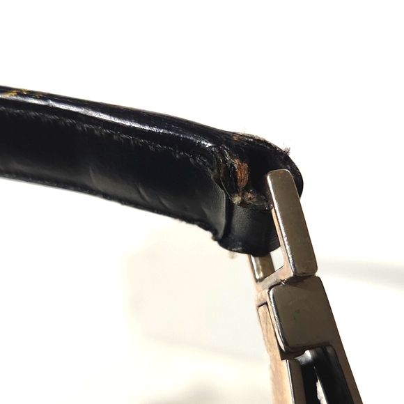 VTG Gucci Authentic 000062 Black Nylon Leather Handbag Shoulder Purse - Picture 13 of 16